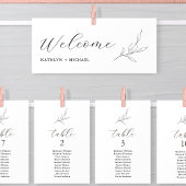 Moderne Tafelsitzkarte mit Olive-Leaf-Zweigkarte Einladung