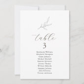 Moderne Tafelsitzkarte mit Olive-Leaf-Zweigkarte Einladung (Vorderseite)