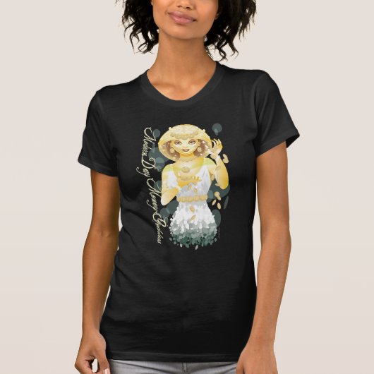 Moderne Tagesgeld-Göttin - dunkles Shirt (Vorderseite)