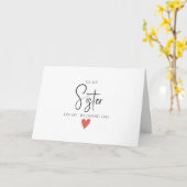 MODERNE Tageskarte für Schwester, Hochzeitkarte Karte (Gelbe Blume)