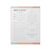 Moderne Tagesübersicht Notizblock (Rotiert)