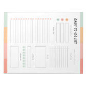 Moderne Tagesübersicht Notizblock (Vorderseite)