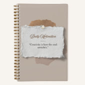Moderne tägliche Motivation Soft Mocha Mist Notizblock (Vorderseite)