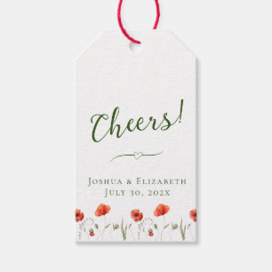 Moderne Tags für Minimalistische Poppies-Gastgesch Geschenkanhänger