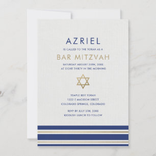 Moderne Tallit Bar-Mizwa-Einladung Einladung