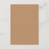 Moderne Tan Beige Einschließkarte Begleitkarte (Rückseite)