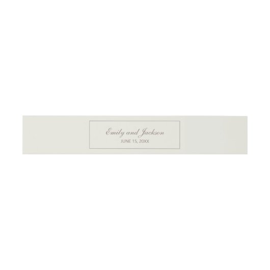 Moderne Tan Cream Script Wedly Bly Band (Flach)