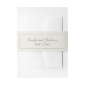 Moderne Tan Cream Script Wedly Bly Band (Vorderseite Beispiel)