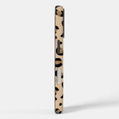 Moderne Tan Leopard Print Blau Schatten Monogramm  Case-Mate iPhone Hülle (Rückseite / Rechts)