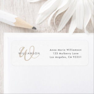 Moderne Tan Script-Monogramm
