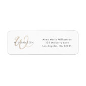 Moderne Tan Script-Monogramm (Vorne)