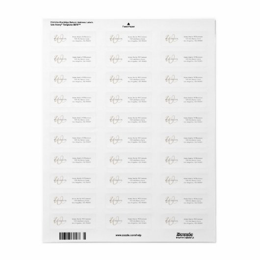 Moderne Tan Script-Monogramm (Vorne)