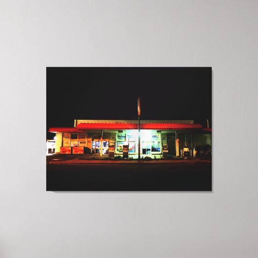moderne Tankstelle Leinwanddruck (Vorderseite)