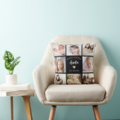 Moderne Tante Custom Foto Collage Pink Herz Kissen (Stuhl )