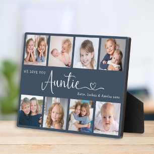 Moderne Tante-Foto-Collage Herz-Schrift Fotoplatte