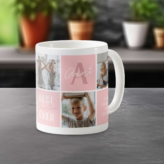 Moderne Tante Tante Tante Foto Collage Rosa Kaffeetasse