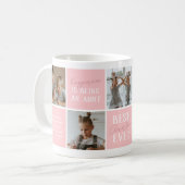 Moderne Tante Tante Tante Foto Collage Rosa Kaffeetasse (Vorderseite Links)