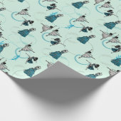 Moderne Tänzer geben Wrap-Set Geschenkpapier (Ecke)