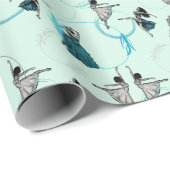 Moderne Tänzer geben Wrap-Set Geschenkpapier (Rolleneckpunkt)