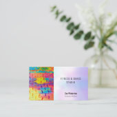 Moderne Tänzer und Fitness Studio Visitenkarte (Stehend Vorderseite)