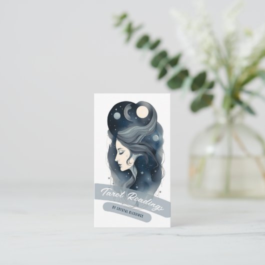 Moderne Tarot Card Readings Visitenkarte (Stehend Vorderseite)