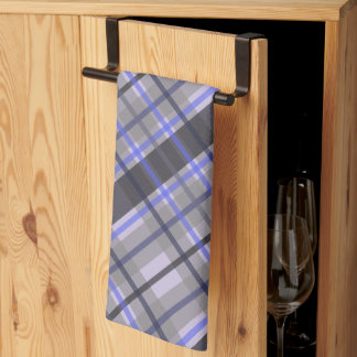 Moderne Tartan Blau Kamel Schwarz Muster Geschirrtuch