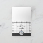 Moderne Tartan Ice Skaten Danke Karte (Innenseite)