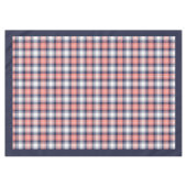 Moderne Tartan Tablecloth Coral Navy für Zuhause Tischdecke (Vorderseite (Horizontal))