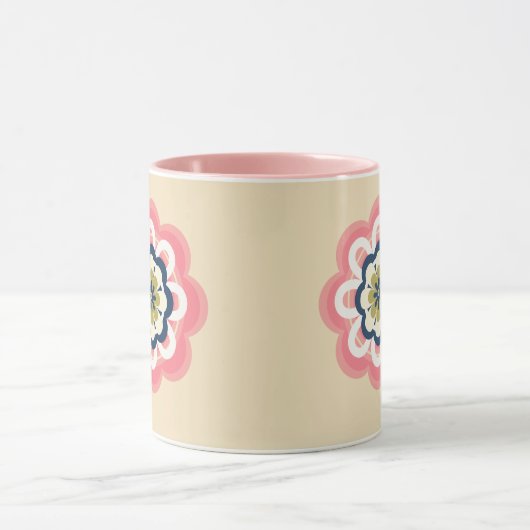 Moderne Tasse der Blumenpastel (Zentrum)