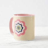 Moderne Tasse der Blumenpastel (Vorderseite Links)