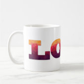 Moderne Tasse der polygonalen Liebe (Links)