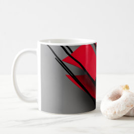 Moderne Tasse für Abstrakten und roten Kaffee