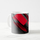 Moderne Tasse für Abstrakten und roten Kaffee (Vorderseite Links)