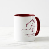 Moderne Tasse für Realtor-Logos für Real-Anwesen (VorderseiteRechts)