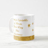 Moderne Tasse in Gold und Weiß (Vorderseite Links)