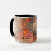 Moderne Tasse mit farbenfroher abstrakter Innenein (Vorderseite Links)