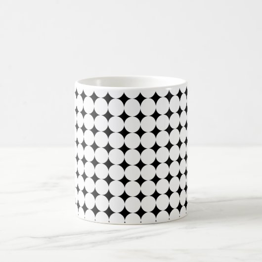 moderne Tasse mit Schwarzweiß-Dot (Mittel)