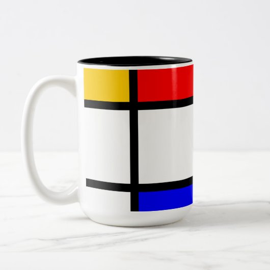 Moderne Tasse Mondrian-Stil (Links)