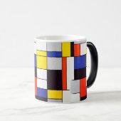 Moderne Tasse - Piet Mondrian's Retro Harmonie (VorderseiteRechts)