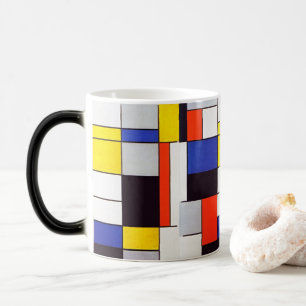 Moderne Tasse - Piet Mondrian's Retro Harmonie