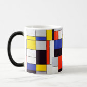 Moderne Tasse - Piet Mondrian's Retro Harmonie (Links)