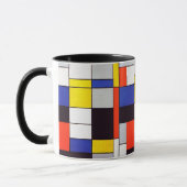 Moderne Tasse: Sip Mondrian's Komposition A Tasse (Links)