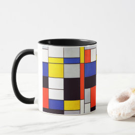 Moderne Tasse: Sip Mondrian's Komposition A Tasse