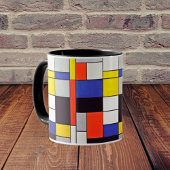 Moderne Tasse: Sip Mondrian's Komposition A Tasse