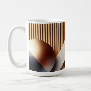 Moderne Tasse von Gold und Geometrie