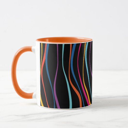 Moderne Tasse von Pattern mit farbigen Waves (Links)