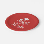 Moderne Tassel ist die Hassle Graduation Party wer Pappteller (Schrägansicht)