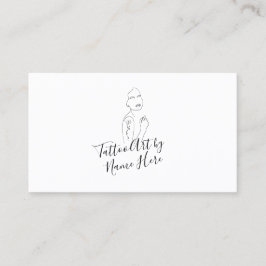 Moderne Tattoo-Schrift-Typografie-Logo Visitenkarte