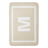 Moderne Taue, einfache Weiße Rahmen und Monogramm- Badematte (Vorderseite Vertikal)
