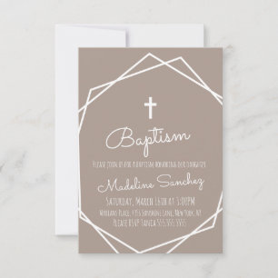 Moderne Tauf-Rahmen-Baby-Weihungs-Einladung Einladung